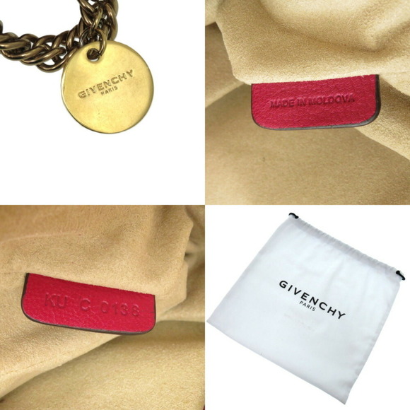 GIVENCHY Red Leather Shoulder Bag - Picture 9 of 10